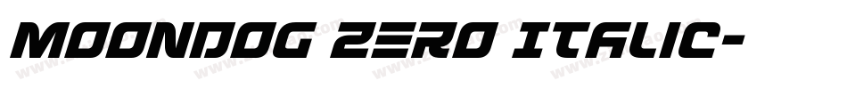 Moondog Zero Italic字体转换